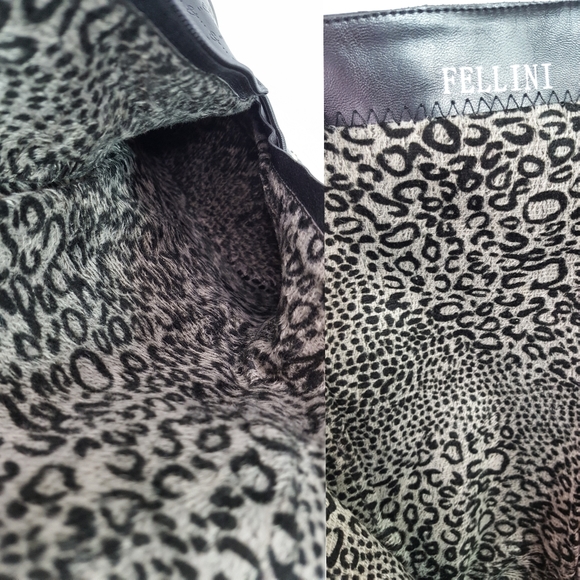 FELLINI🔥Black Knee High| Round Toe|Block Goden Heels - Picture 10 of 15